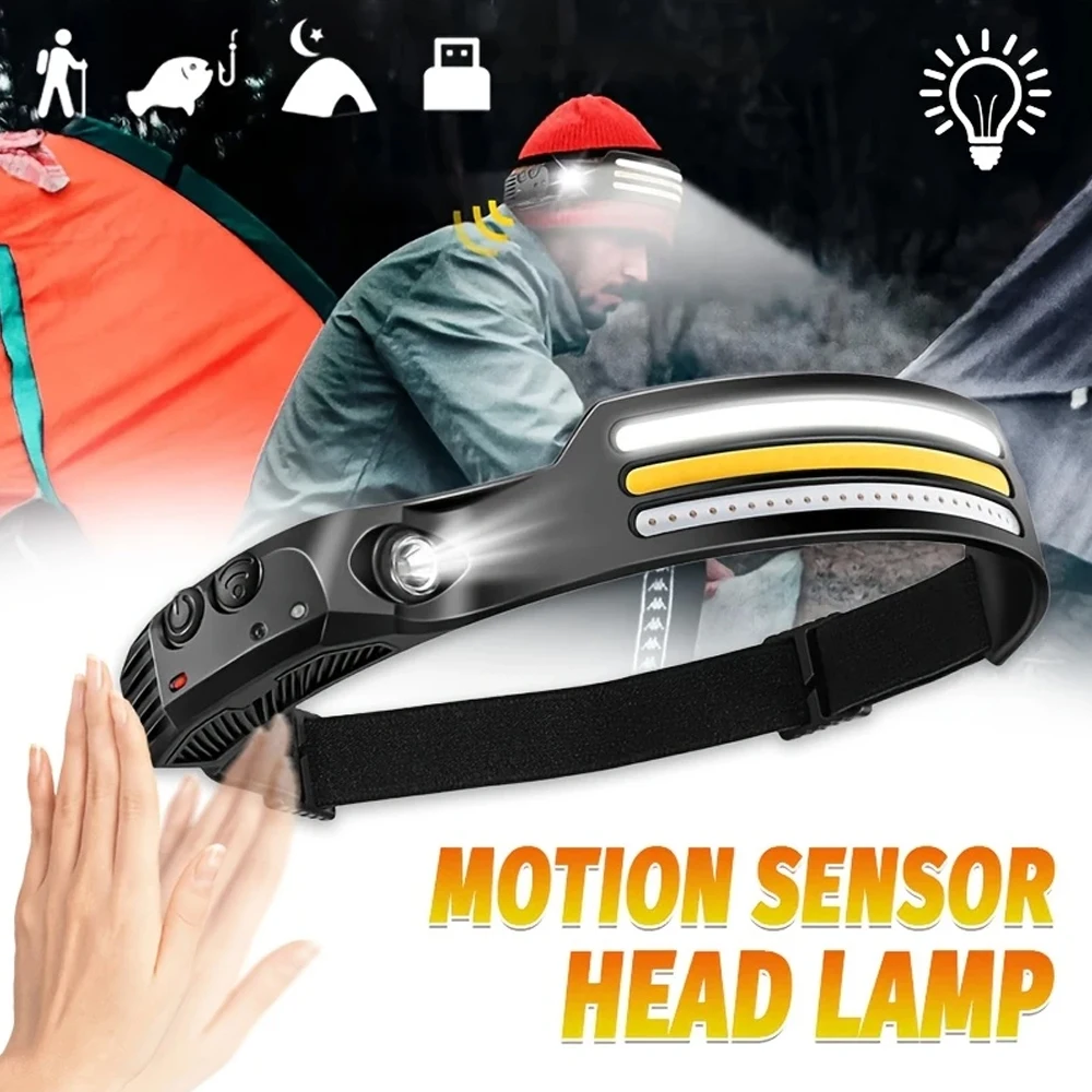 Renewable Energy Battery - Rechargeable COB LED Induction Headlamp with
