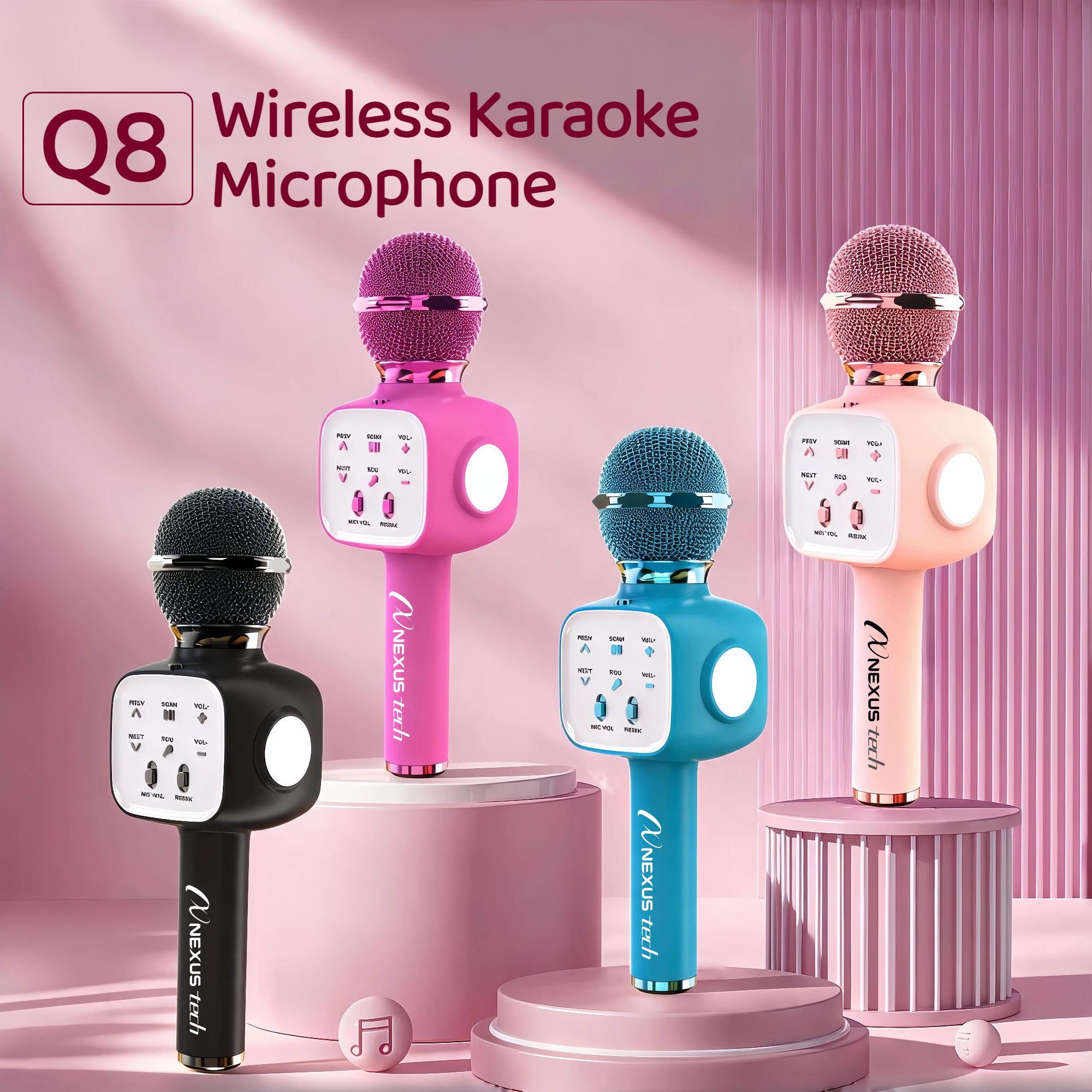 Renewable Energy Battery - Wireless Bluetooth 5.2 Karaoke Microphone 5