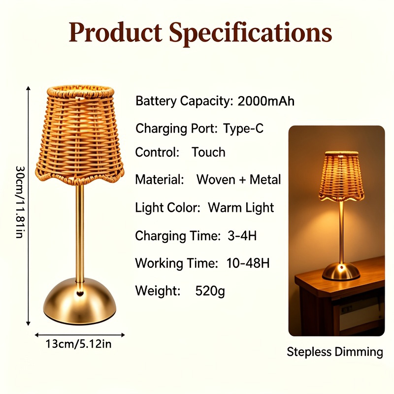Bohemian Woven Rattan Art Tabl - Renewable Energy Battery review and price