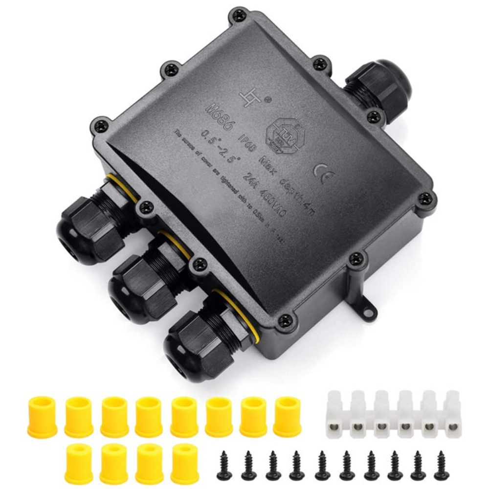 4Way 1In3Out IP68 Waterproof 4 - Waterproof Junction Box Solar review and price