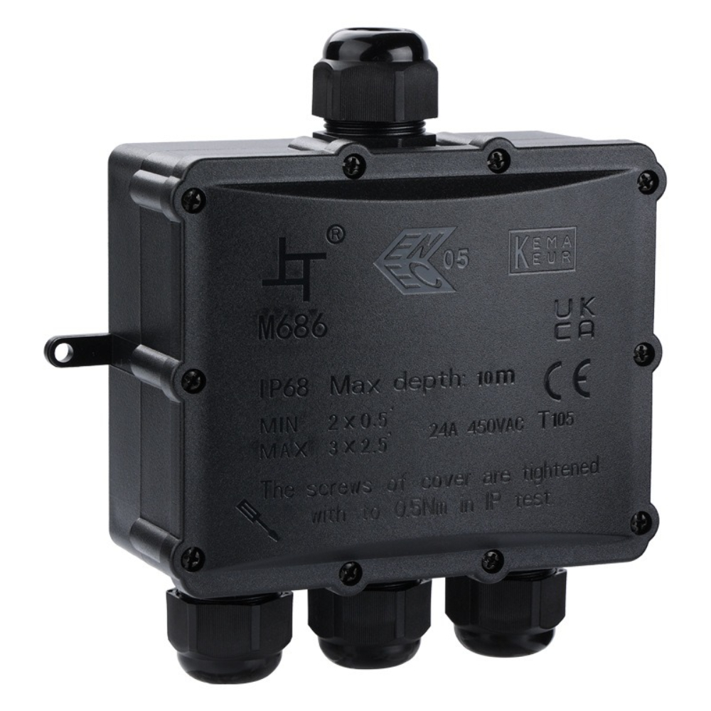 4Way 1In3Out IP68 Waterproof 4 - Waterproof Junction Box Solar review and price