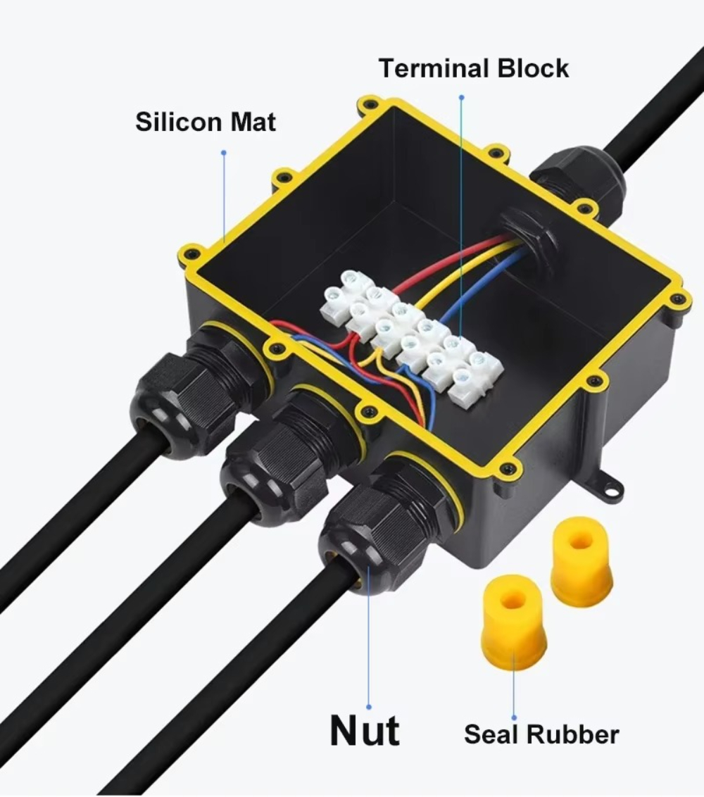 4Way 1In3Out IP68 Waterproof 4 - Waterproof Junction Box Solar review and price