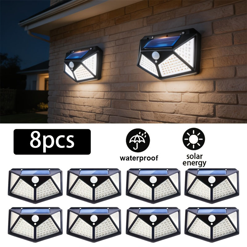 1~8Pcs 100LED Solar Lights wit - Waterproof Junction Box Solar review and price