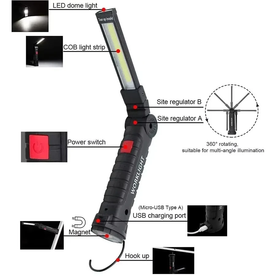 New Portable COB LED Flashligh - Renewable Energy Battery review and price