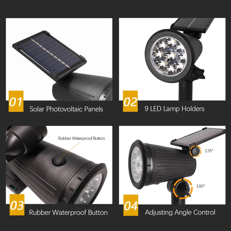 1/2PCS Solar Landscape Lights  - Waterproof Junction Box Solar review and price