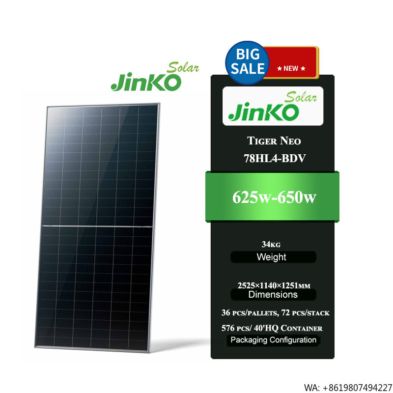 Jinko Tiger Neo 78HL4-BDV 625- - Jinko Solar Panel N-Type review and price